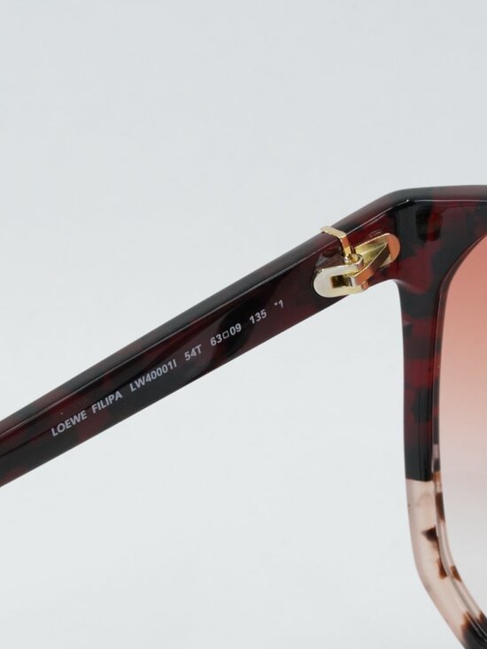 Loewe LW40001I 54T Filipa Sunglasses Red Havana/Rose Havana Square Frame main image 6